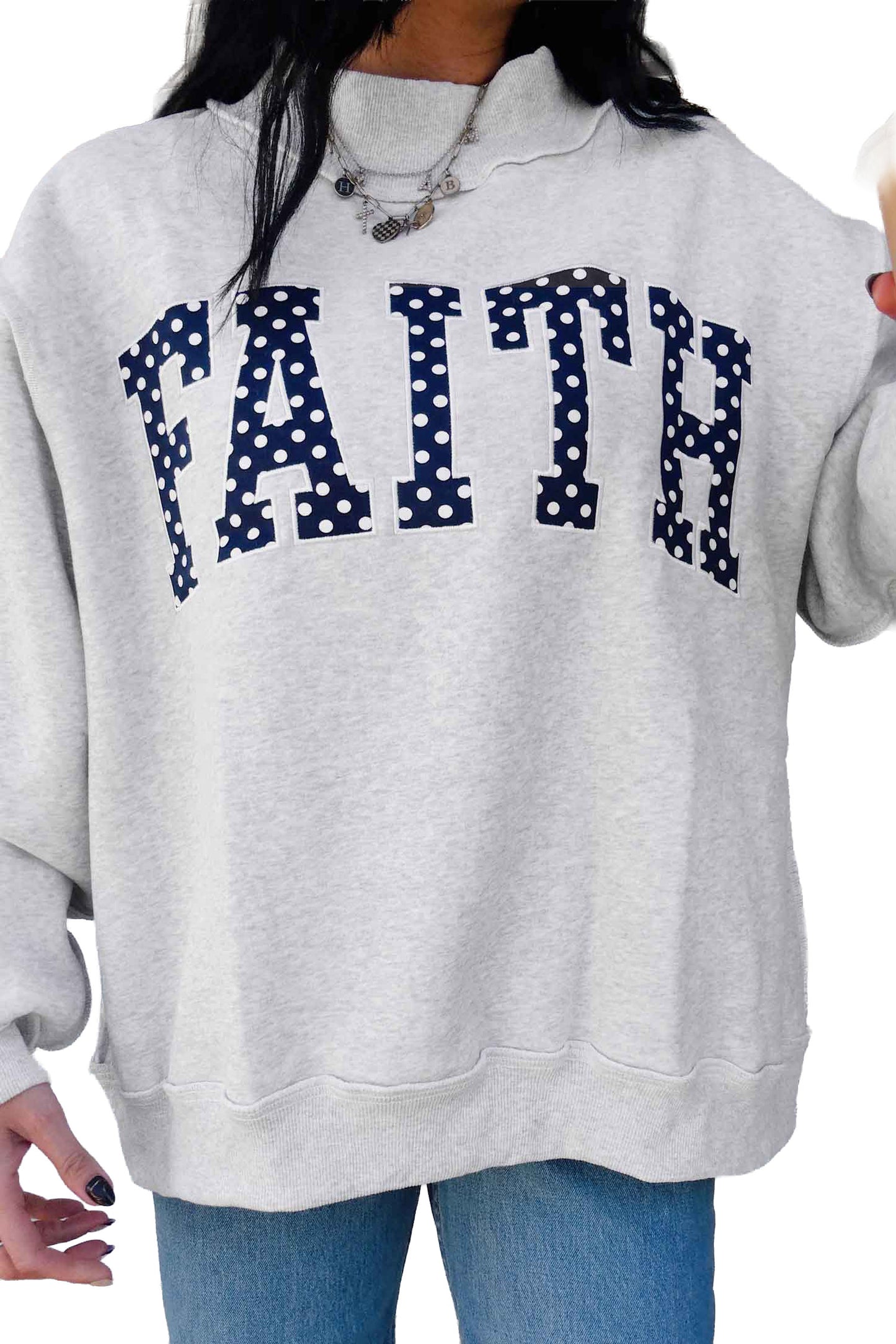 Faith Mock neck Sweatshirt