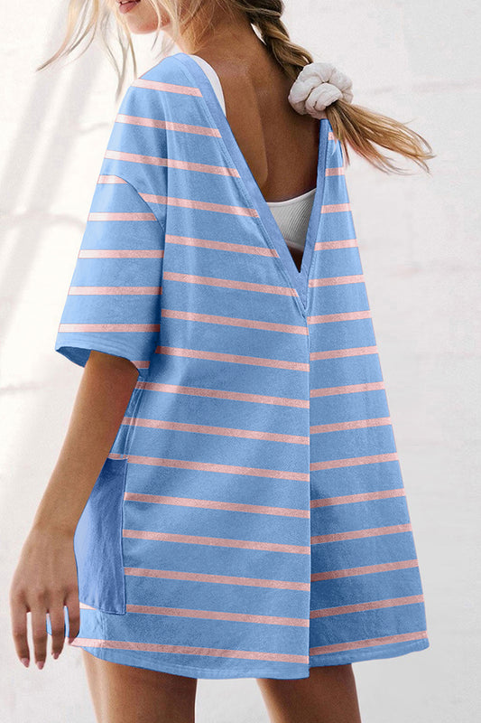 Sky Blue Double Wear Loose Romper