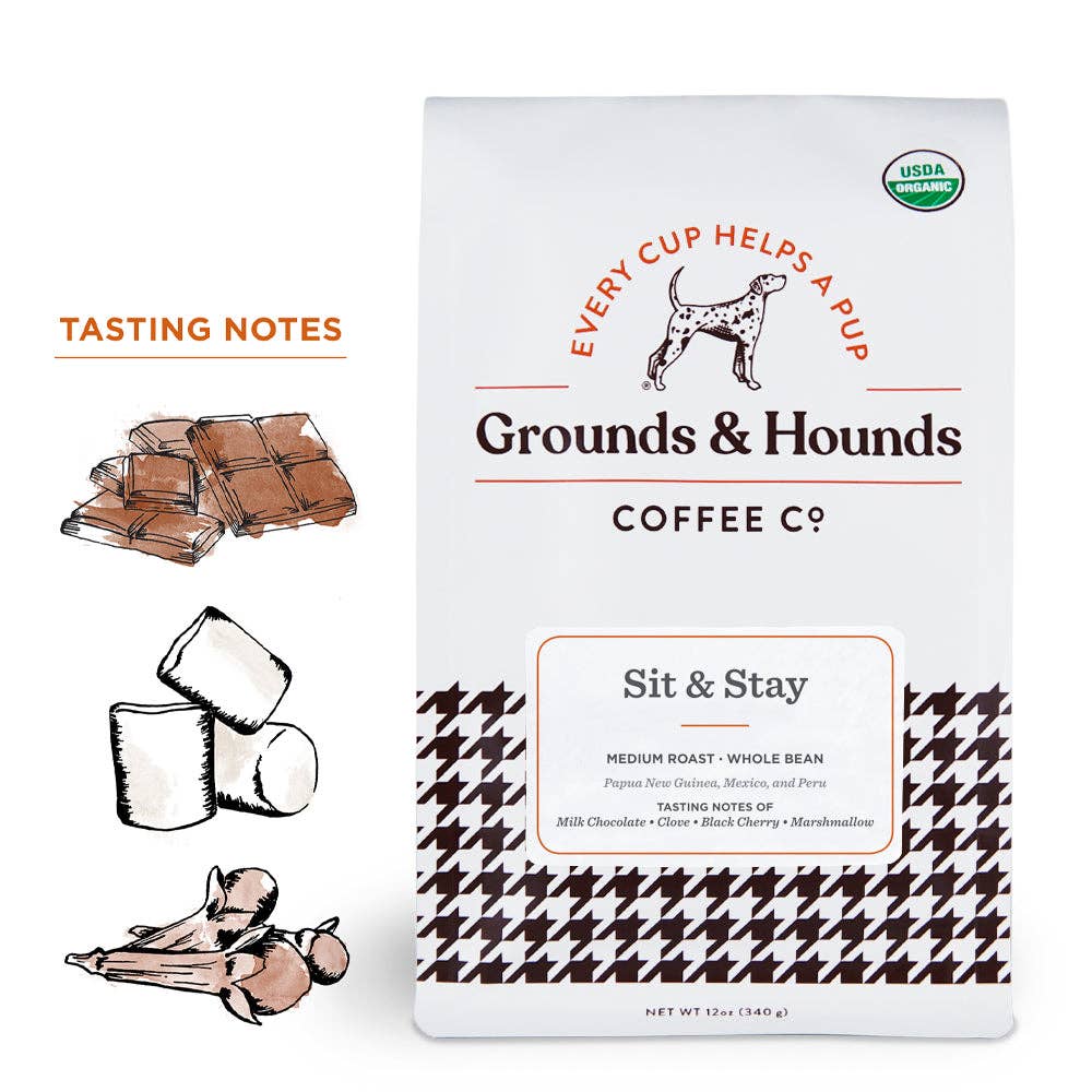 Sit & Stay™ Medium-Dark Roast Blend Coffee - Ground & Hounds Coffee Co.