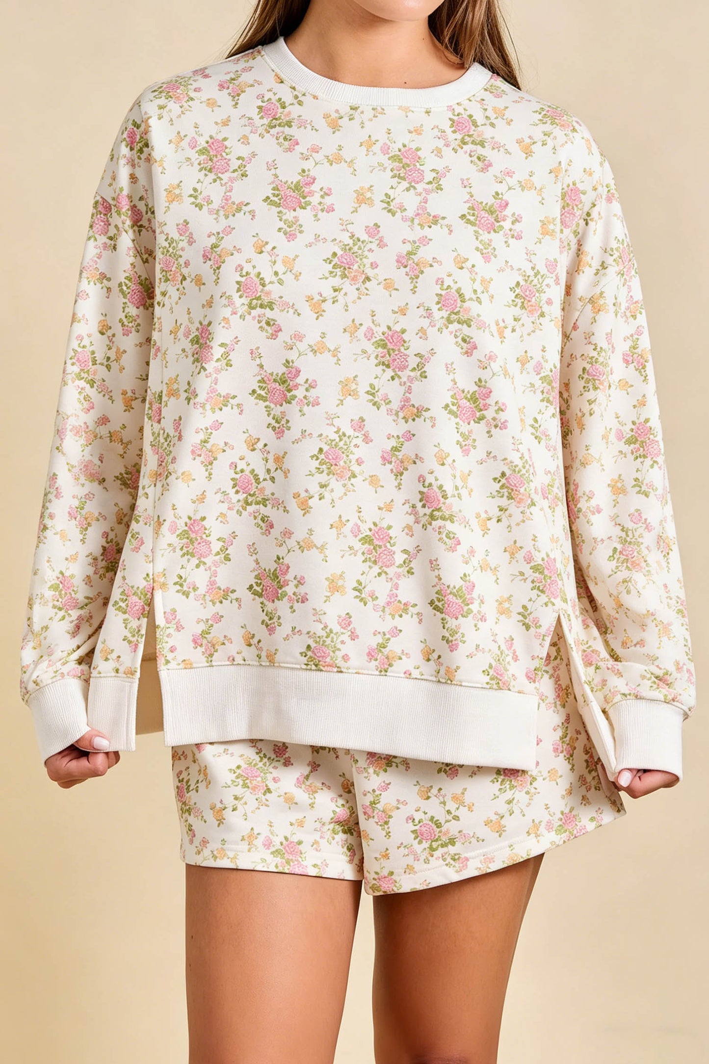 Floral Print 2pcs Set