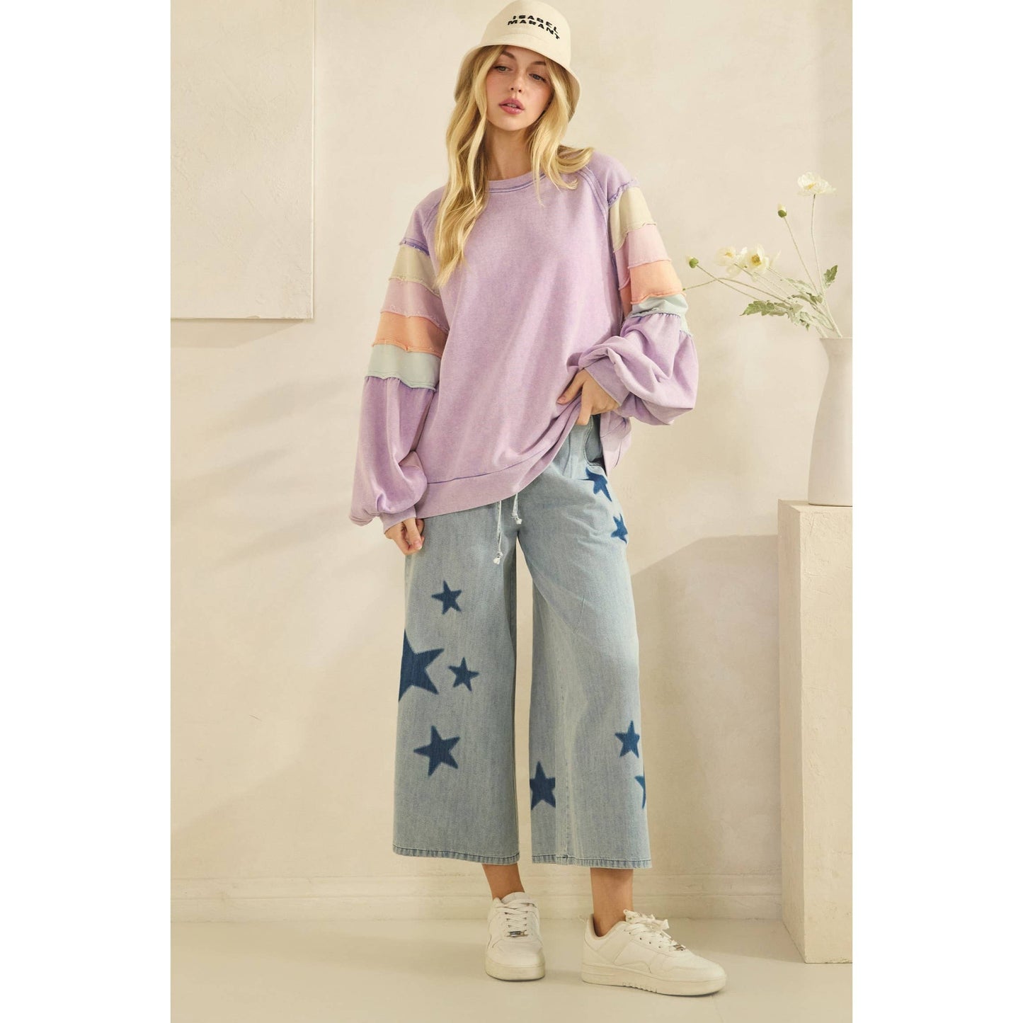 Sunset Stroll Colorblock Ruffle Top