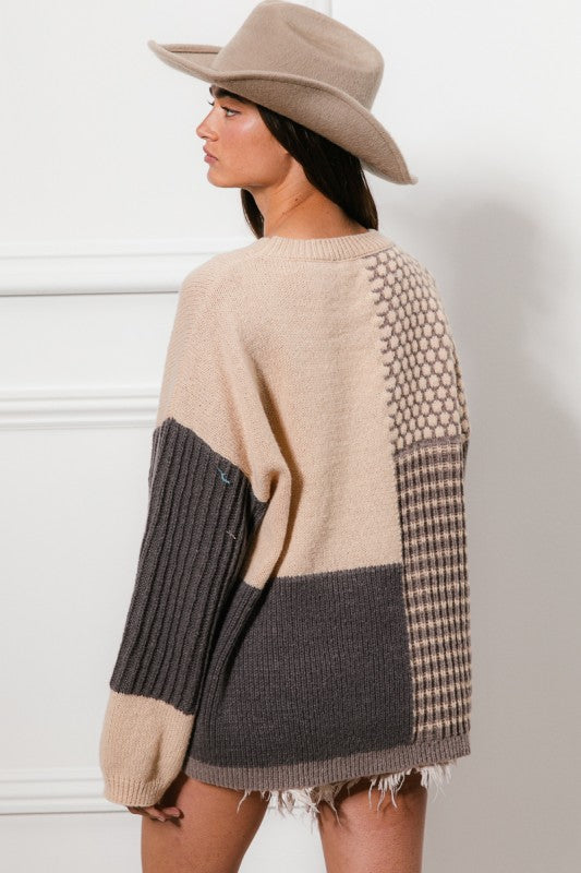 Mixed Mood Block Sweater