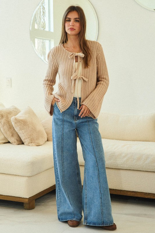 Bow-Knot Cozy Knit Sweater