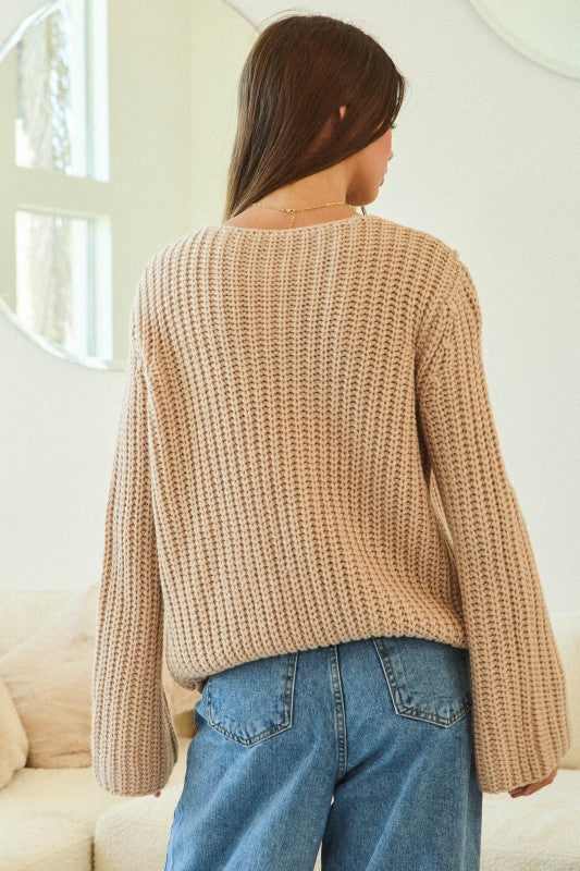 Bow-Knot Cozy Knit Sweater