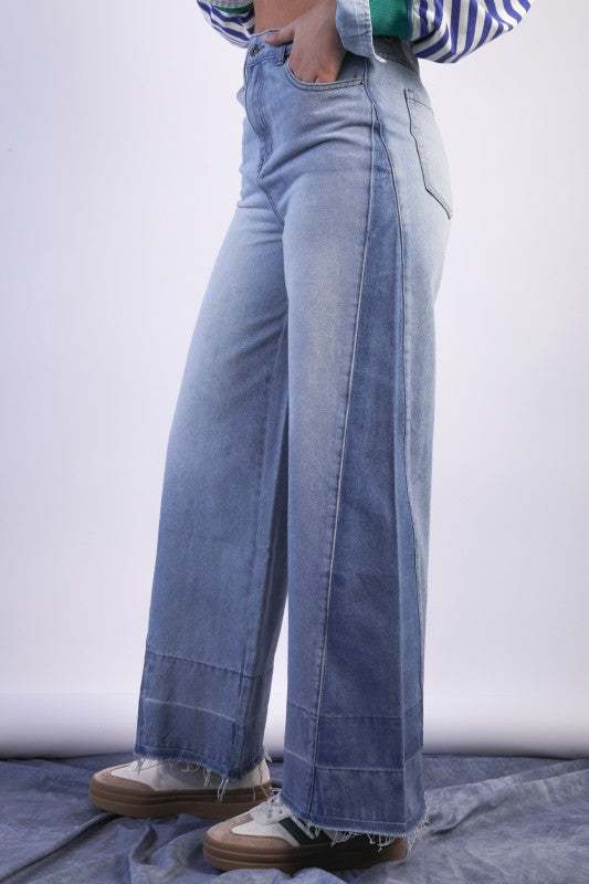 Color Play Wide Leg Denim