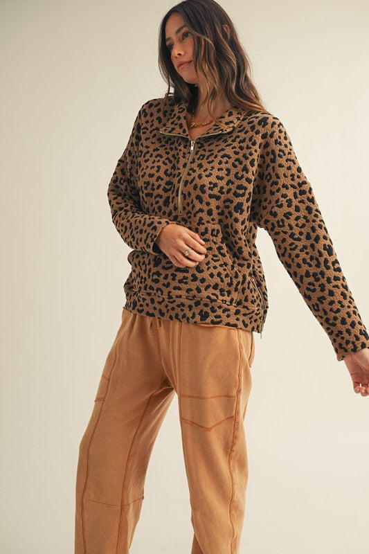 Roar & Relax Leopard Pullover