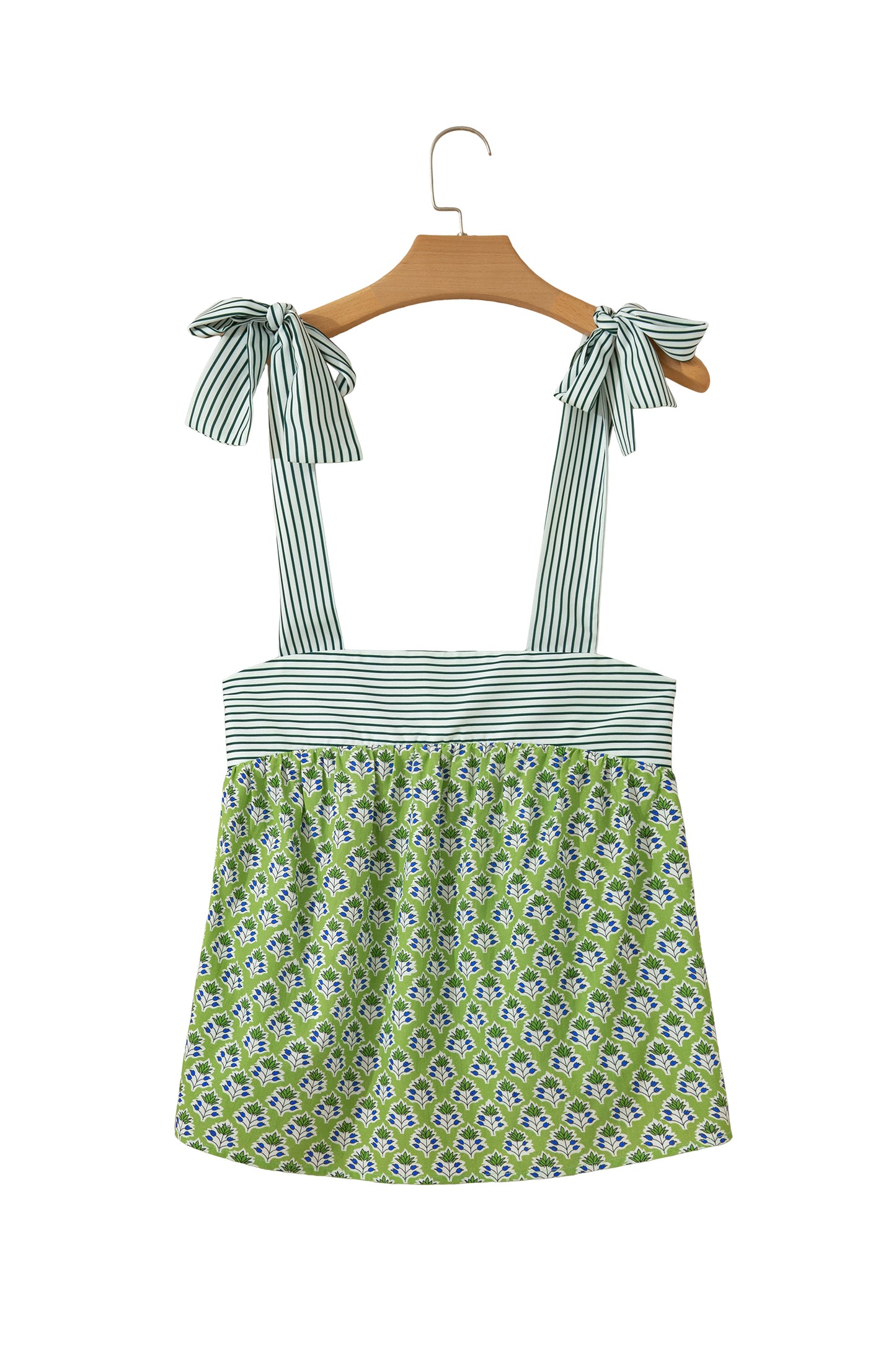 Pink Knot Straps Babydoll Tank Top