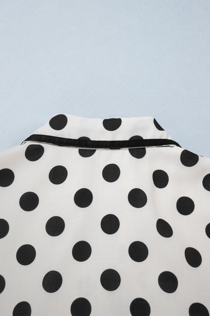 White Polka Dot Mini Dress