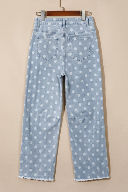 Polka Dot Casual Slim Fit Jeans