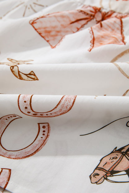 Western Horseshoe Midi Dress