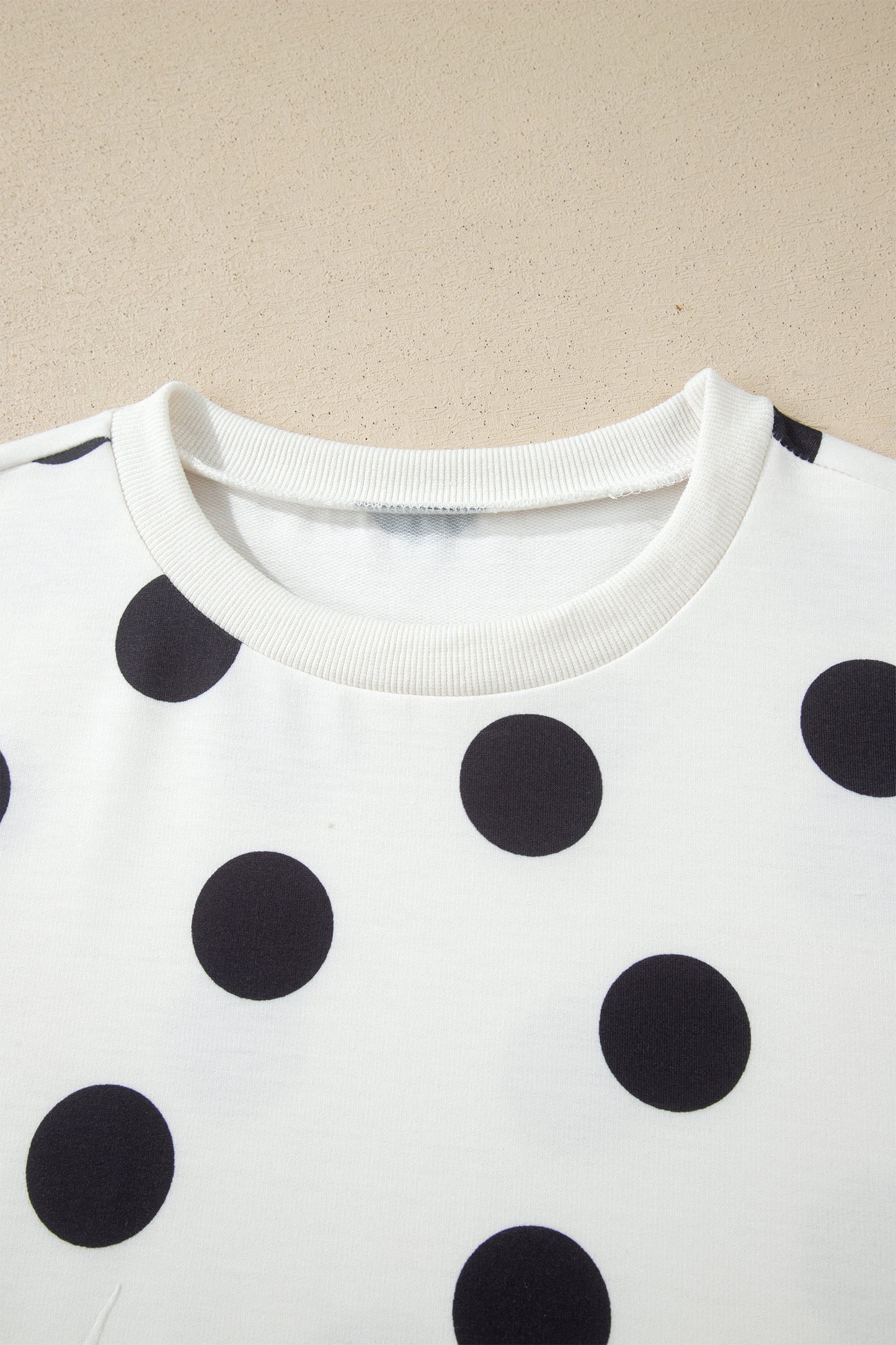 Polka Dot Short Sleeve Top Casual Skort 2pcs Outfit