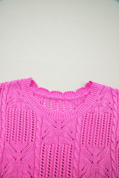Knit Short Sleeve Sweater