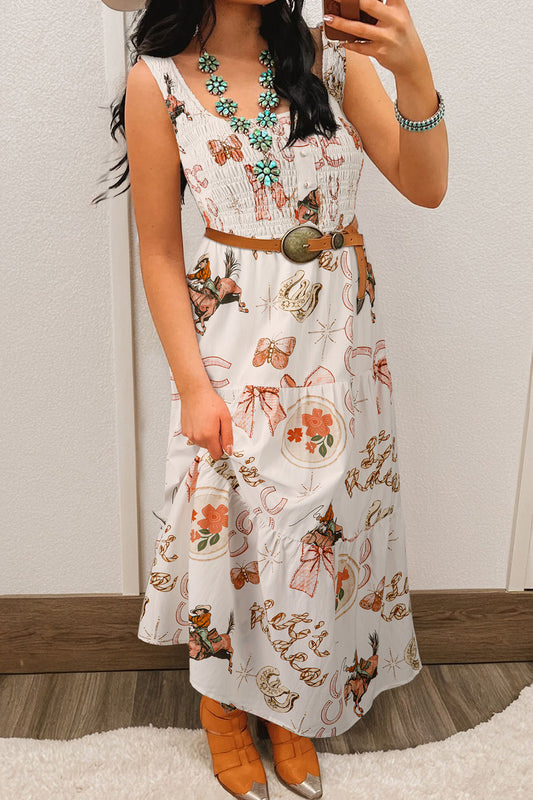 Western Horseshoe Midi Dress