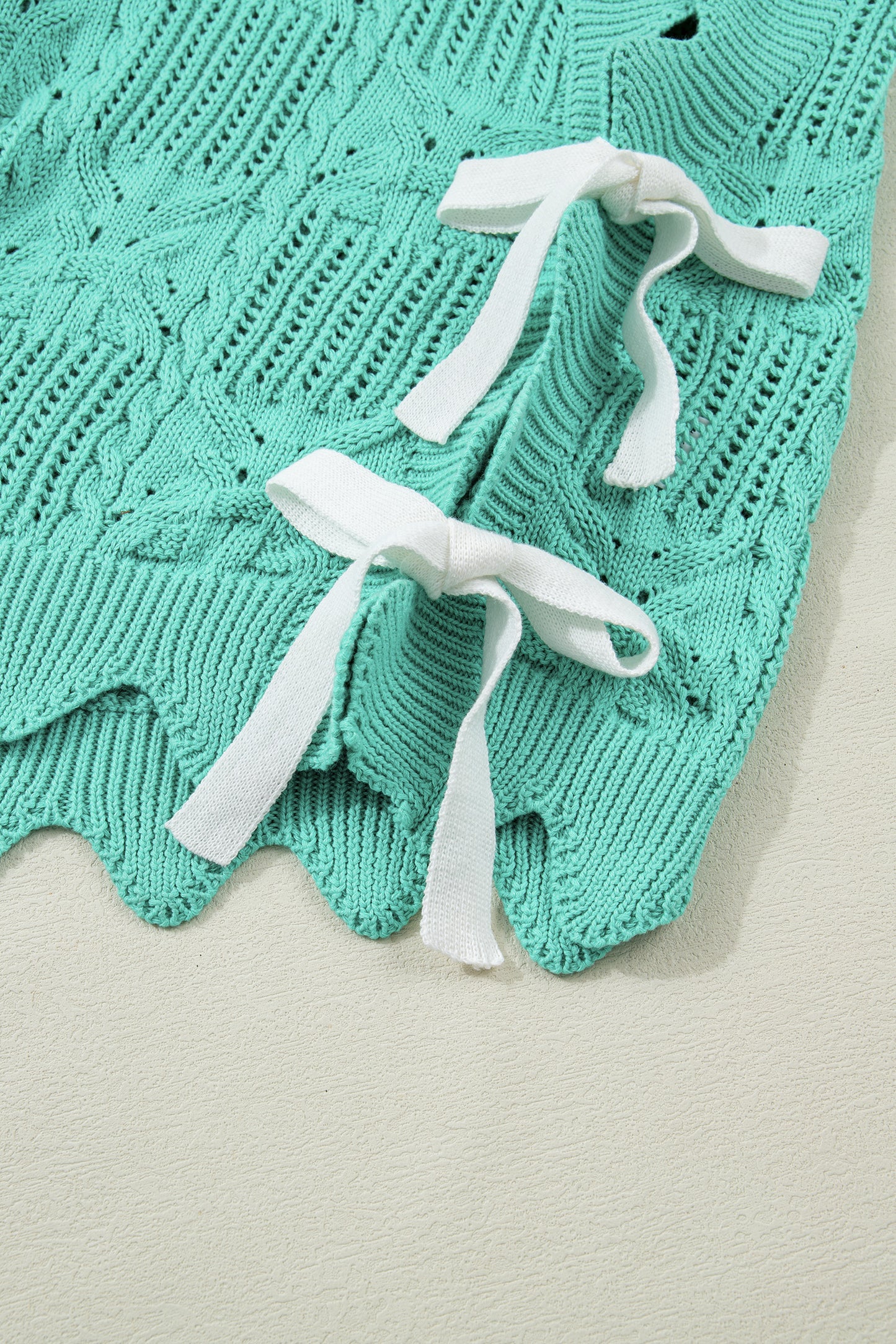 Beau Blue Knit Short Sleeve Sweater