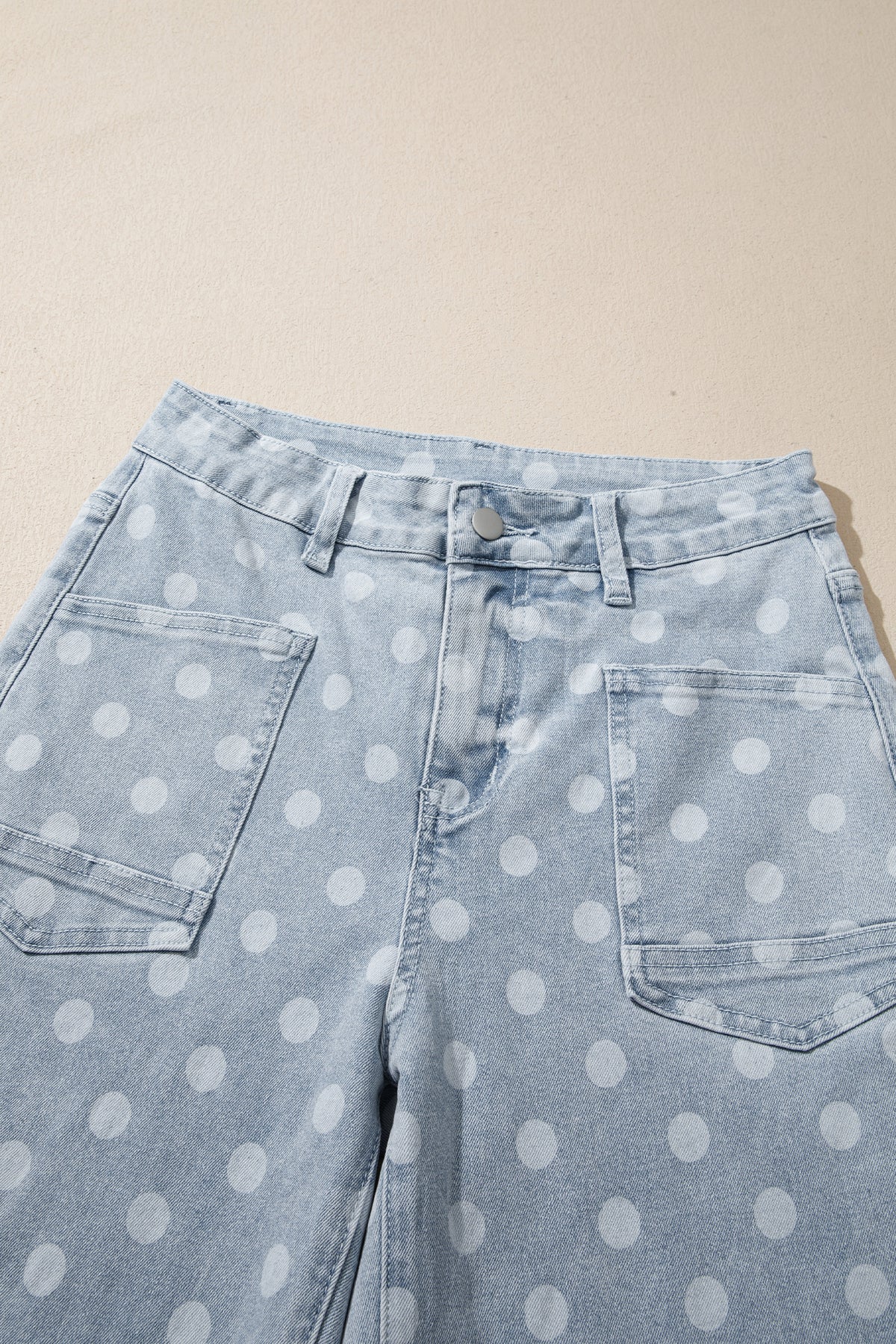 Polka Dot Casual Slim Fit Jeans