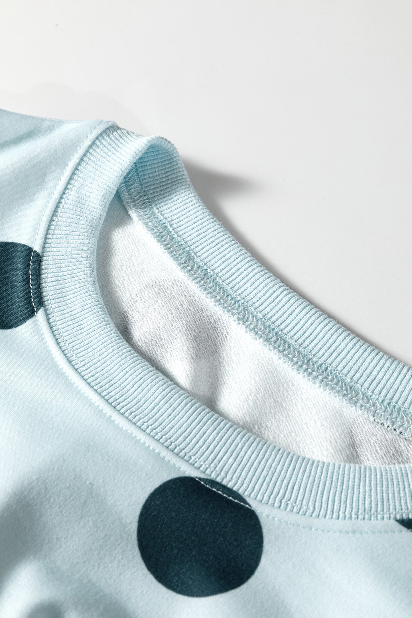 Pink Polka Dot Print Pullover and Shorts Set