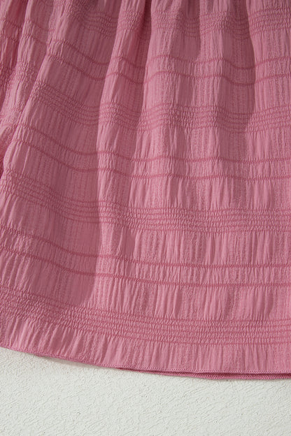 Shirred High Waist Shorts Set