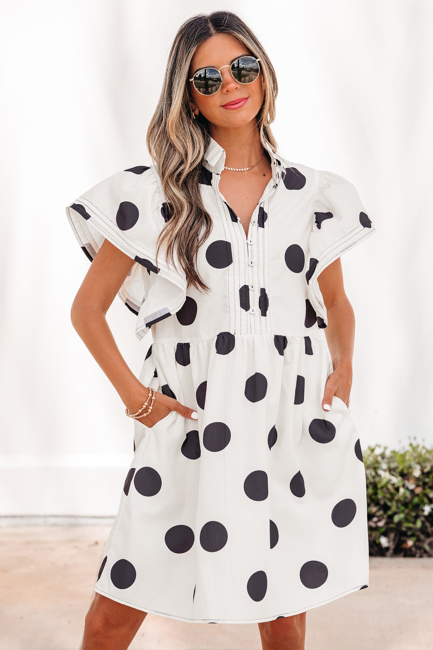Polka Dot Loose Mini Dress
