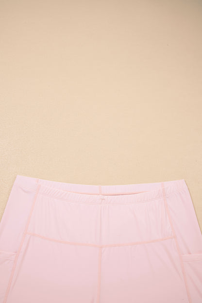 Build-in Shorts Sleeveless Dress With Short Two Piece Set