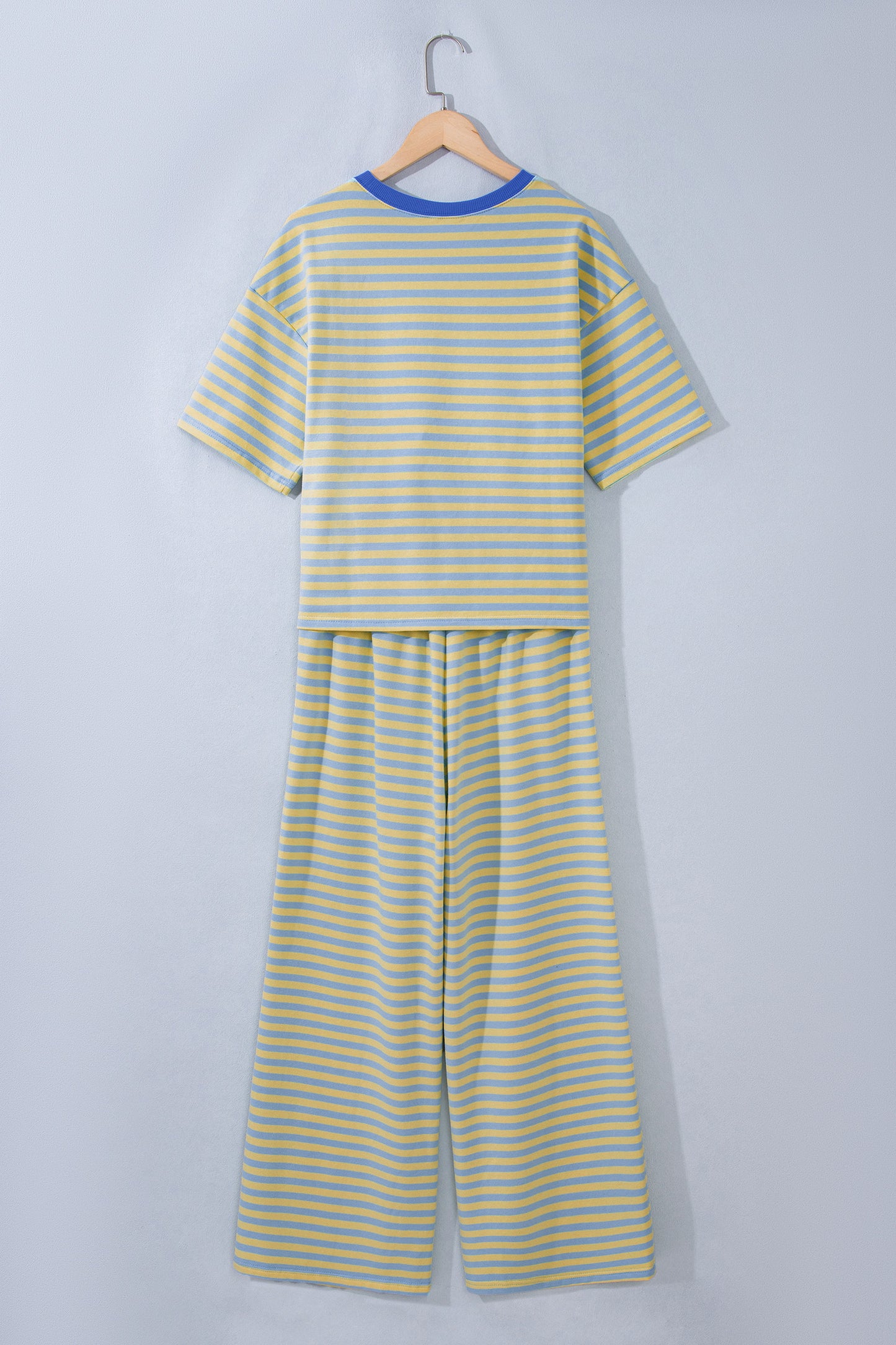 Loose Tee Drawstring Elastic Waist 2pcs Pant Set