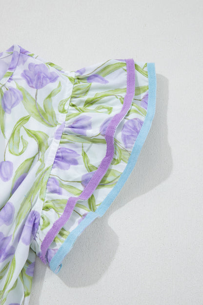 Purple Tulip Midi Dress