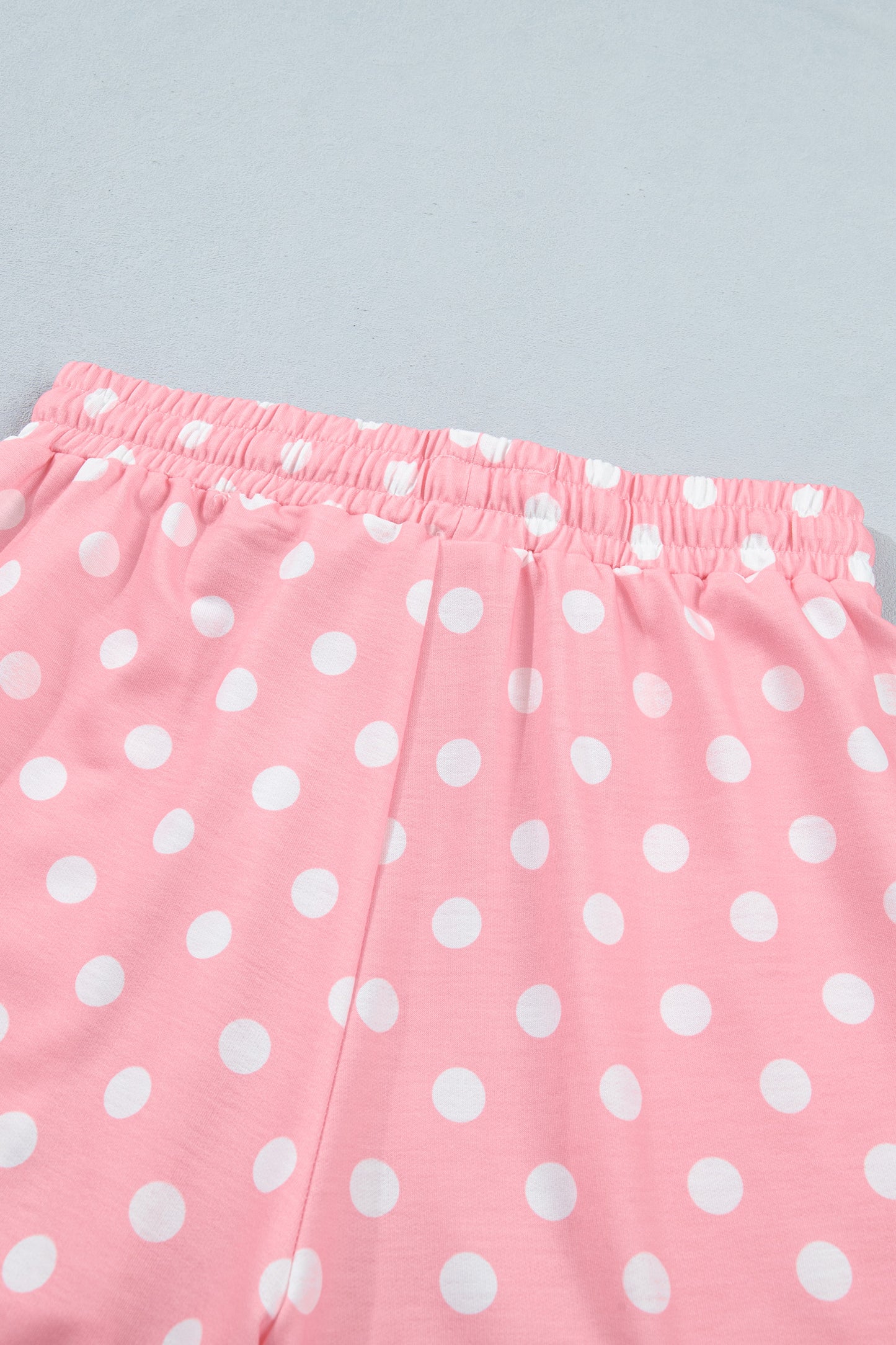 Polka Dot Oversized Top Drawstring Short Set