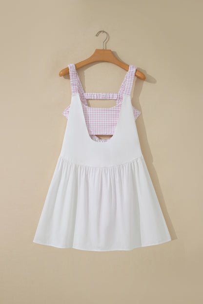 Gingham Loose Mini Dress