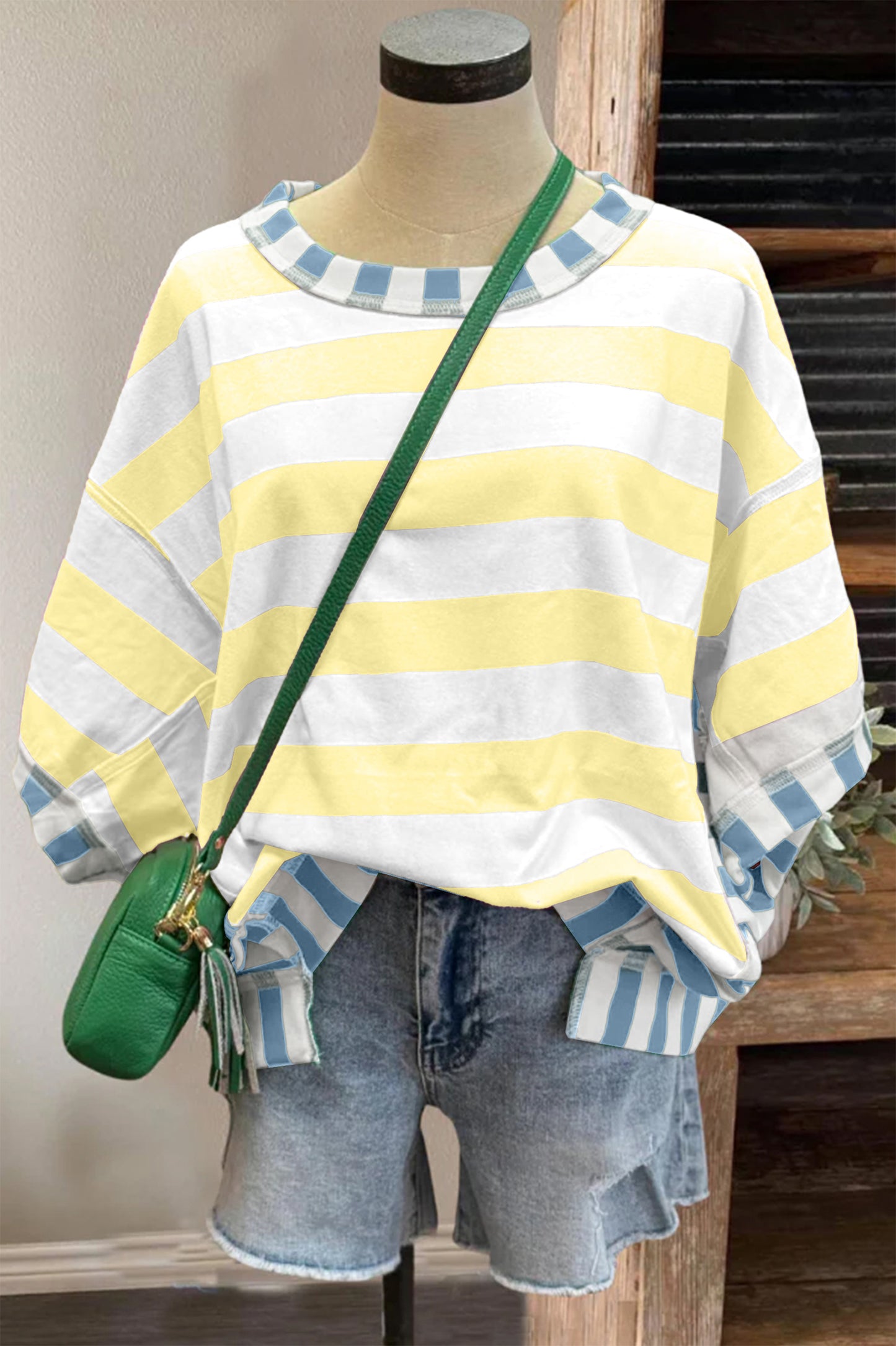 Patchwork Oversized Top