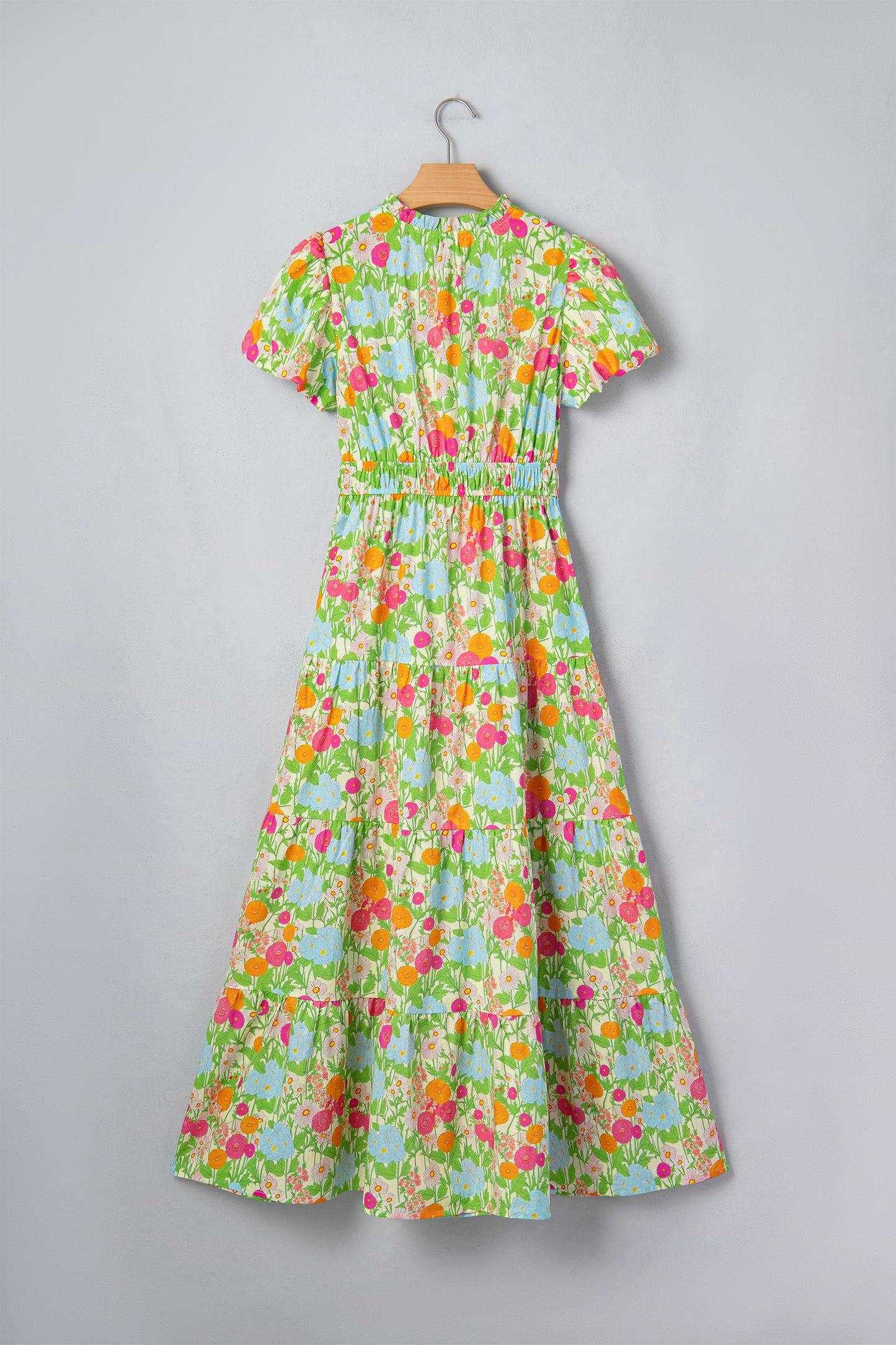 Puff Sleeve Cotton Maxi Dress