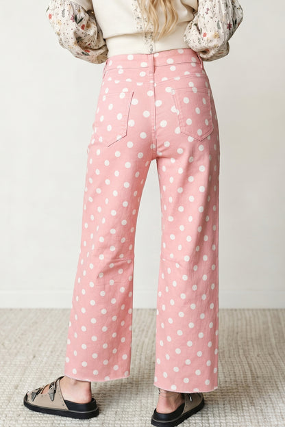Polka Dot Casual Slim Fit Jeans