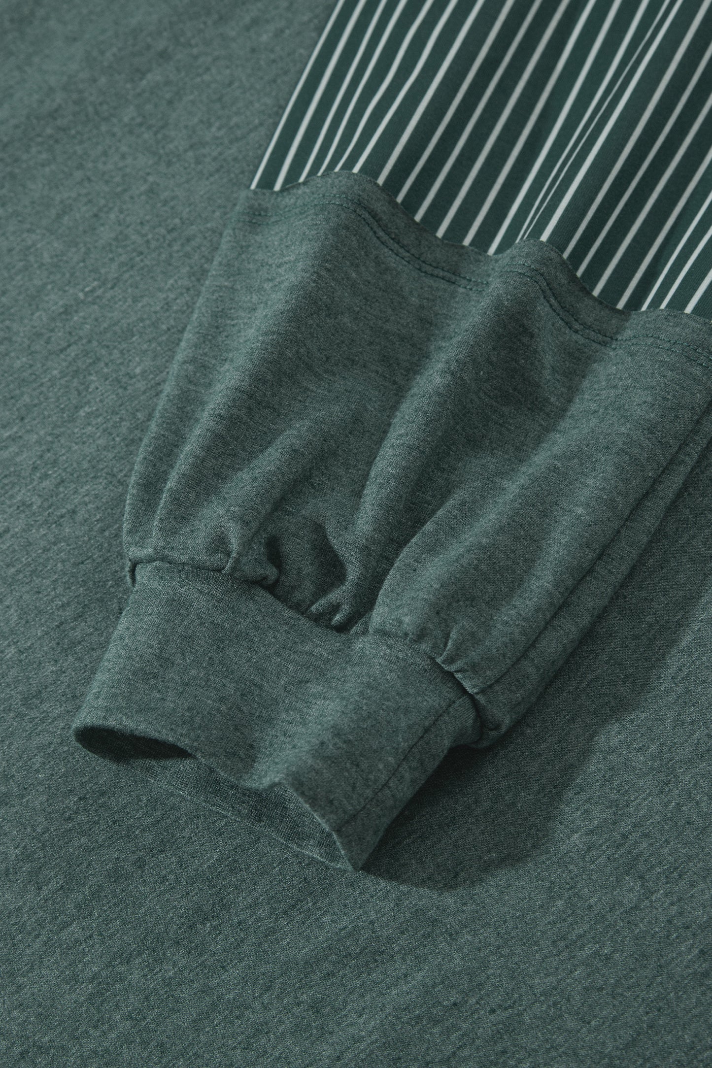 Raw Seam Patchwork Long Sleeve Top Pocket Casual Pants 2pcs Set