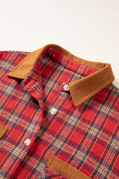 Plaid Color Block Shacket