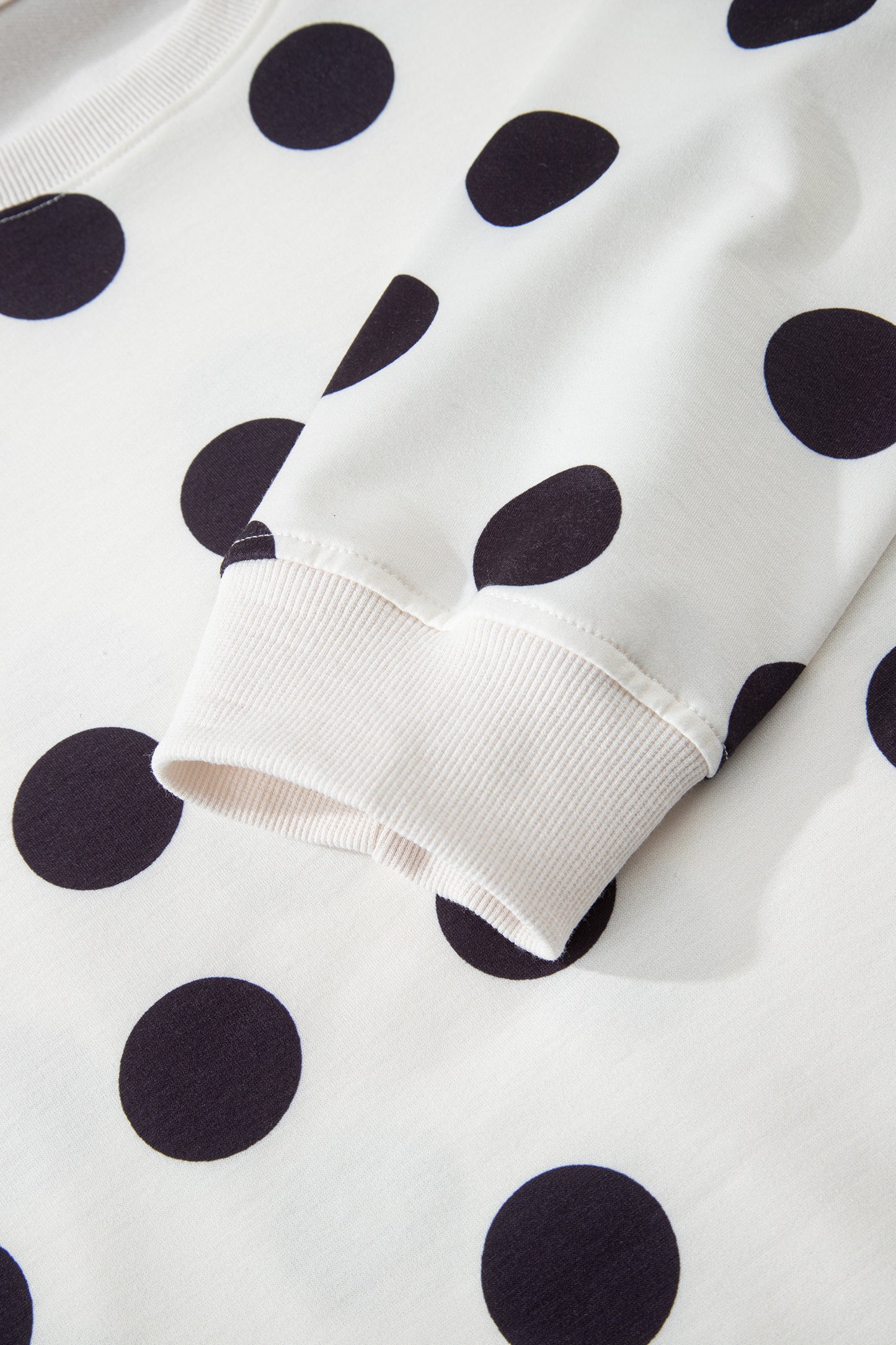 Pink Polka Dot Print Pullover and Shorts Set