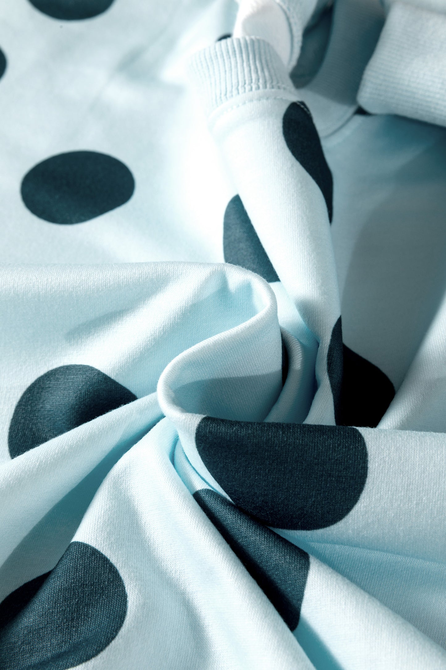 Pink Polka Dot Print Pullover and Shorts Set