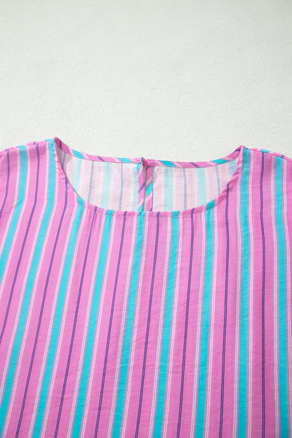 Pink Stripe Dolman Short Set