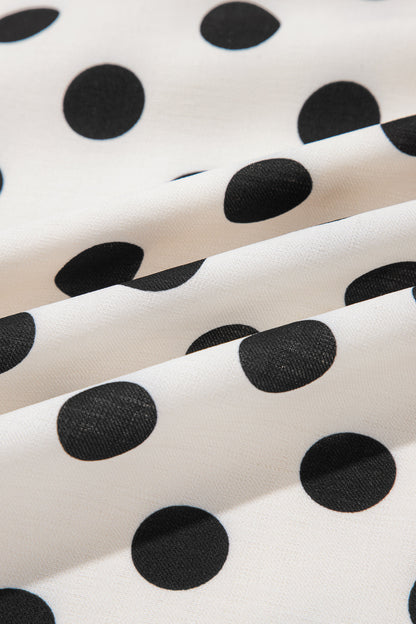 White Polka Dot Mini Dress