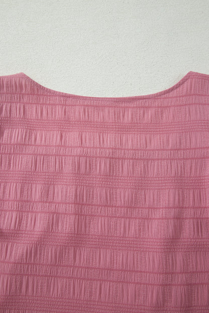 Shirred High Waist Shorts Set