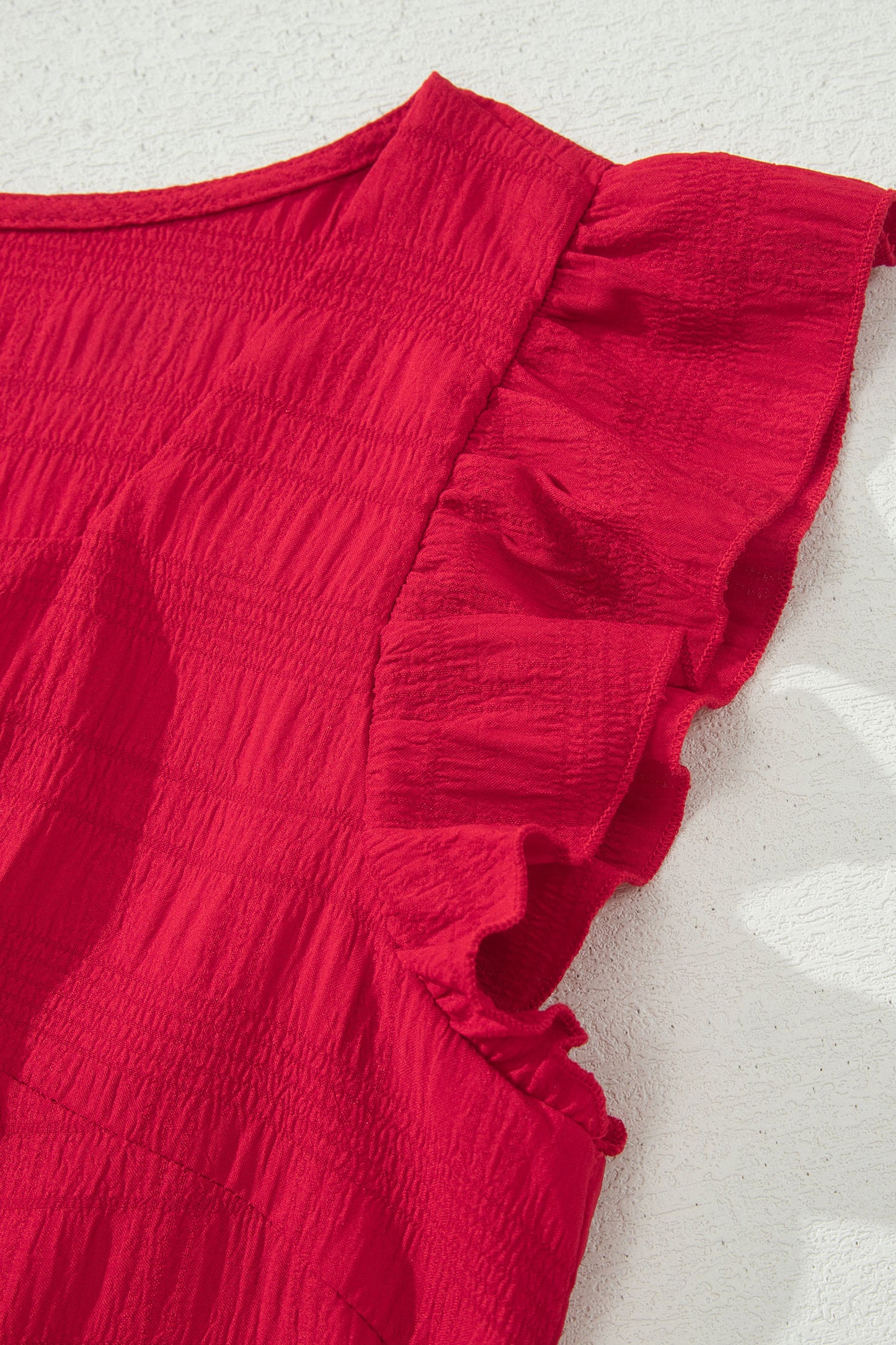 Shirred High Waist Shorts Set