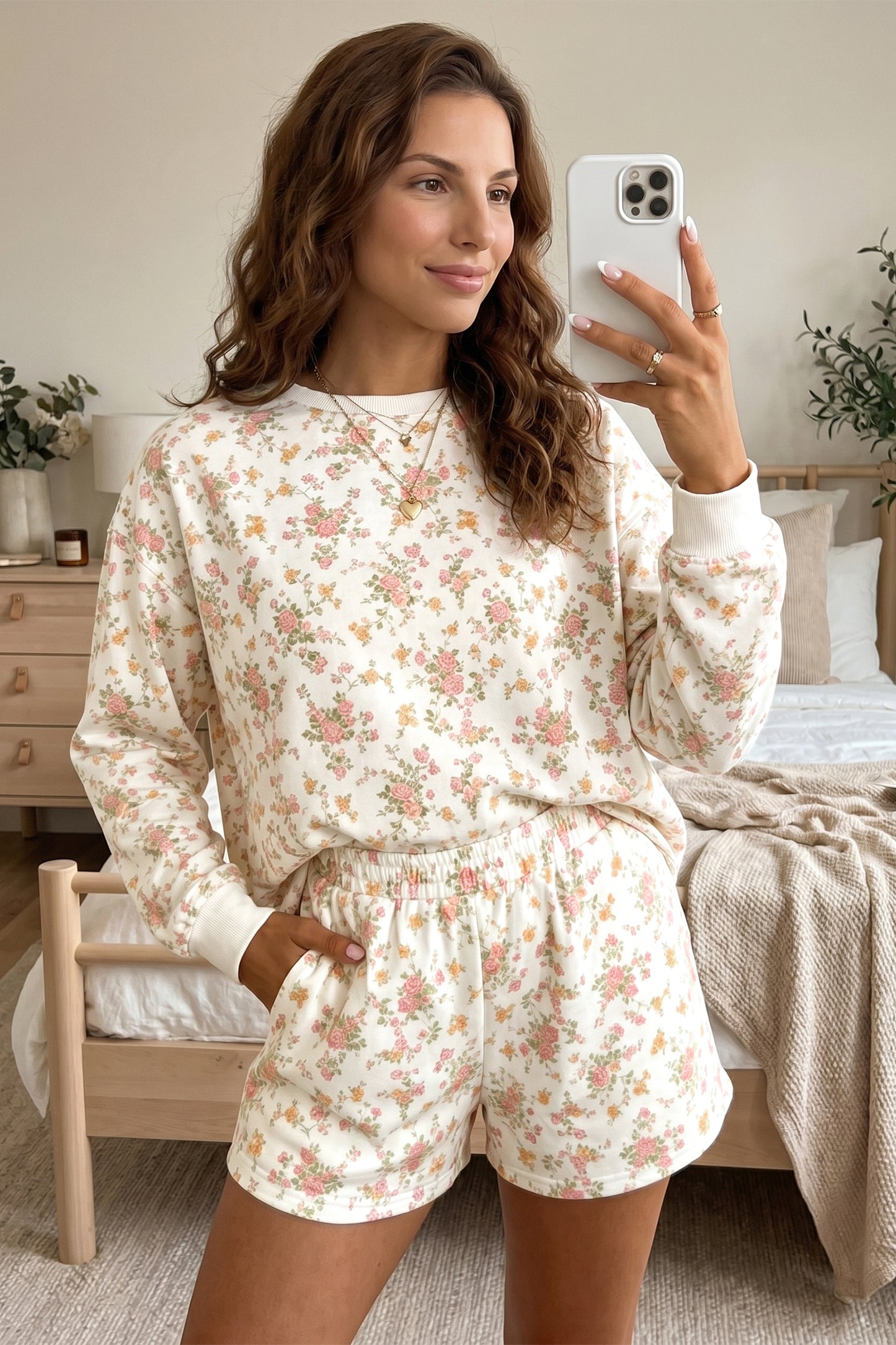 Floral Print 2pcs Set
