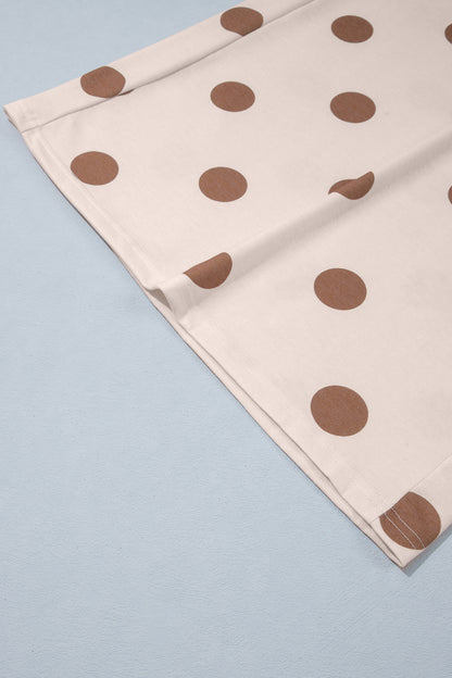 Polka Dot Elastic Waist Wide Leg Plus Size Pants