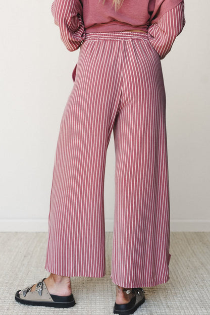 Raw Seam Patchwork Long Sleeve Top Pocket Casual Pants 2pcs Set