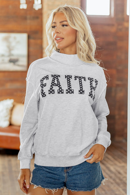 Faith Mock neck Sweatshirt