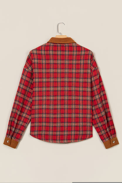 Plaid Color Block Shacket