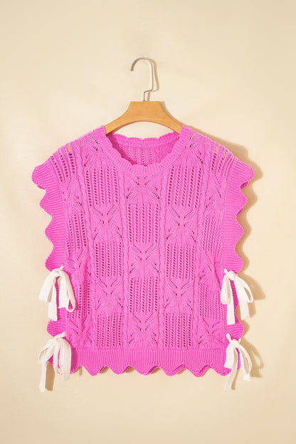 Knit Short Sleeve Sweater