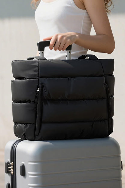 Puffy Quilted Large Tote Bag