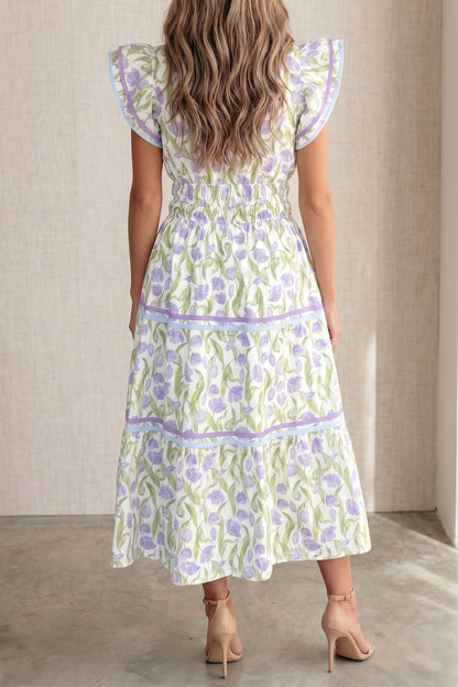 Purple Tulip Midi Dress