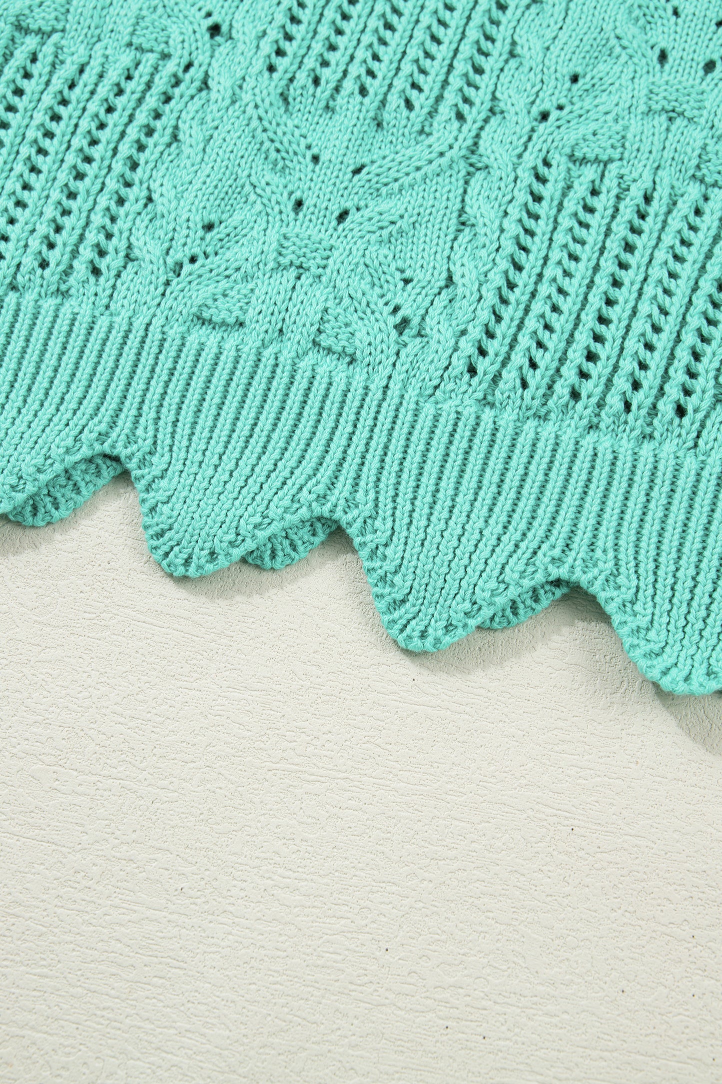 Beau Blue Knit Short Sleeve Sweater