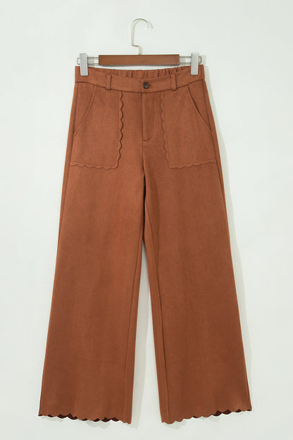 Thai Curry Scalloped Edge Pocket Full-Length Pant