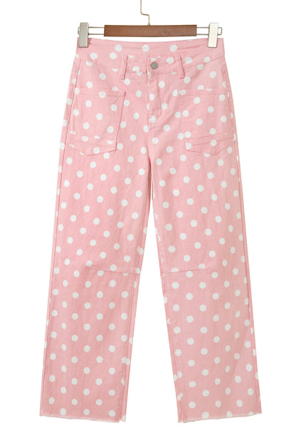 Polka Dot Casual Slim Fit Jeans