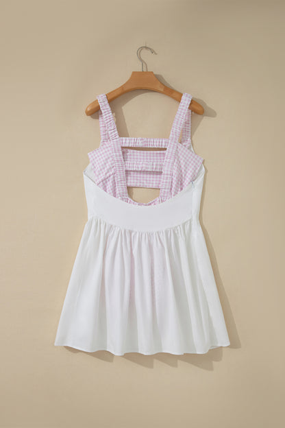 Gingham Loose Mini Dress